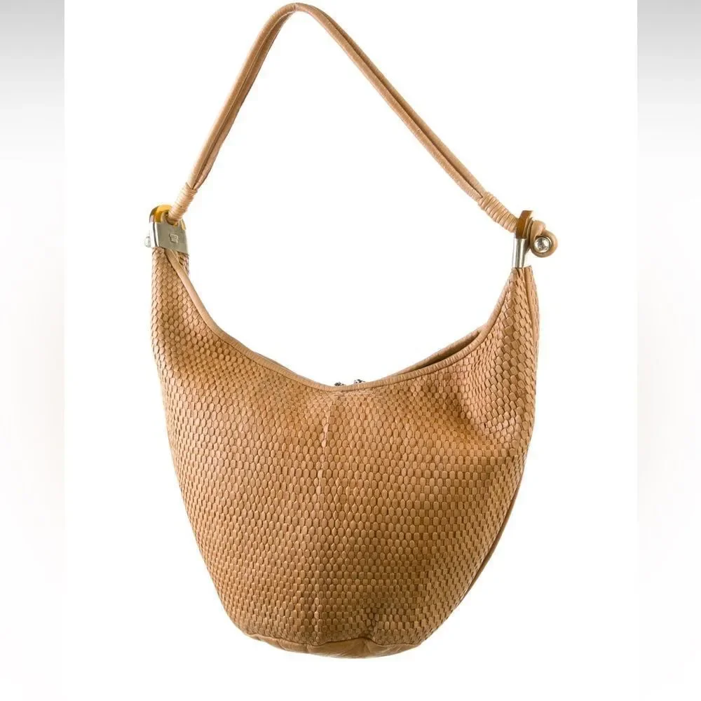 Perez Sanz 6212‎ Woven Tassel Leather Hobo Bag Purse